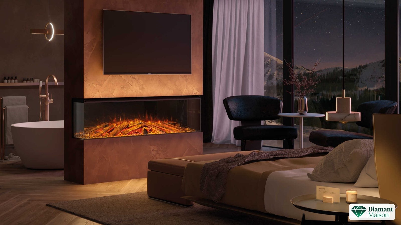 La cheminée électrique Lumen 1600 de la Nordica Extraflame 
