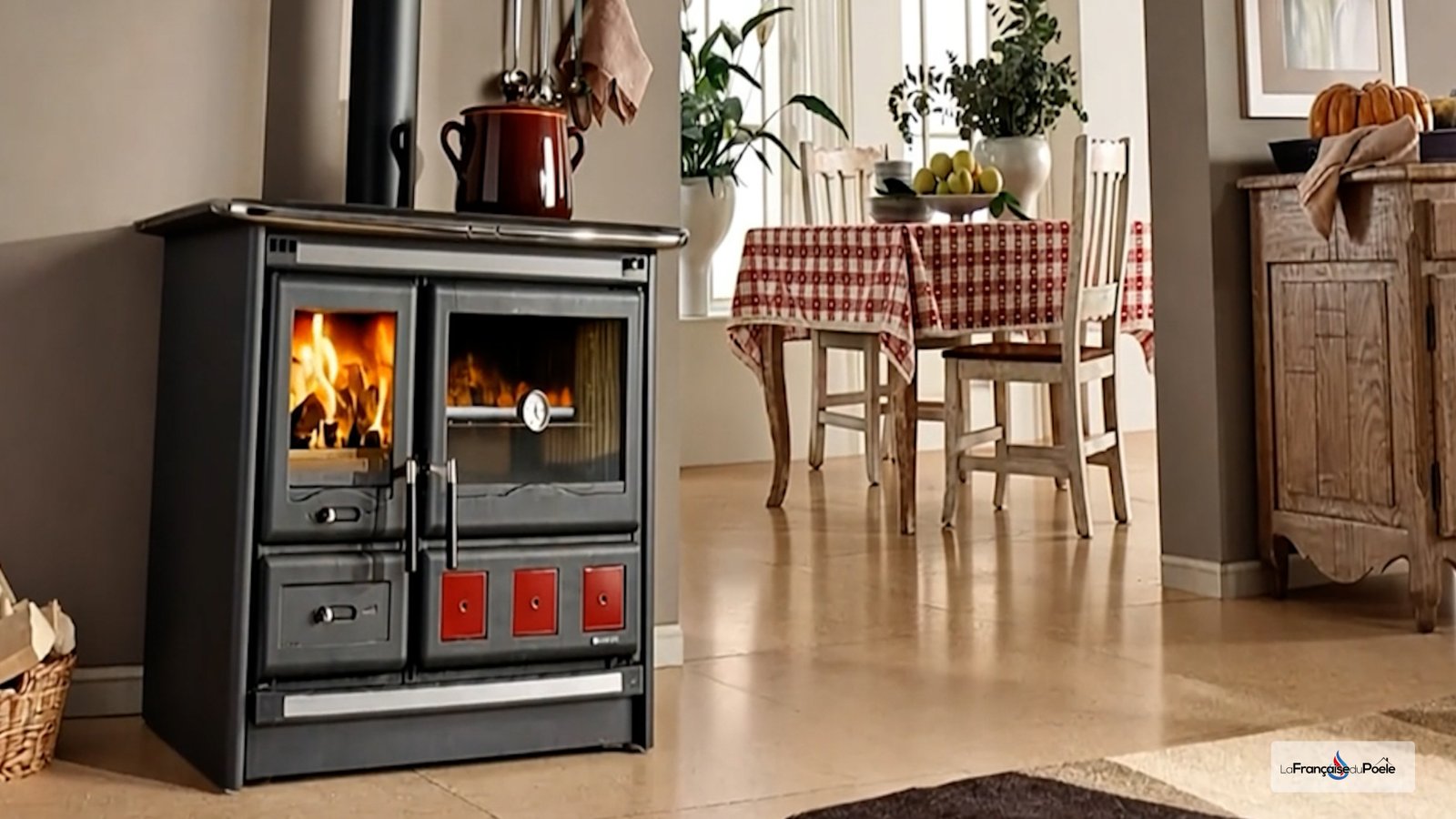 Cuisinière à bois Rosa Maiolica - 8-8 kW