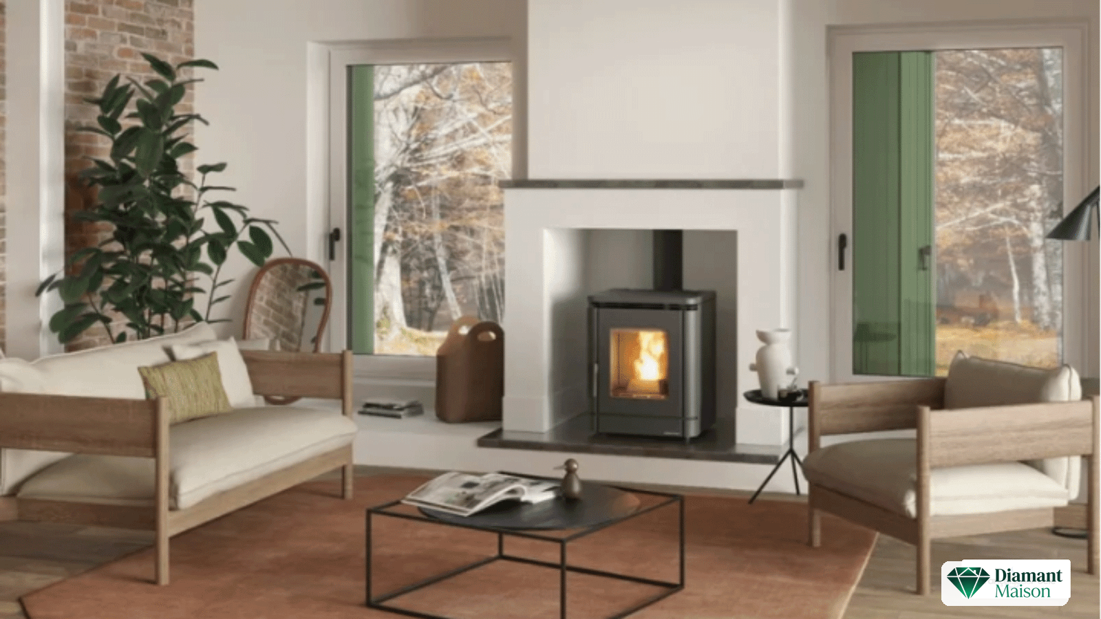 Poêle à granulés Extraflame PEGGY noir anthracite étanche et ventilé