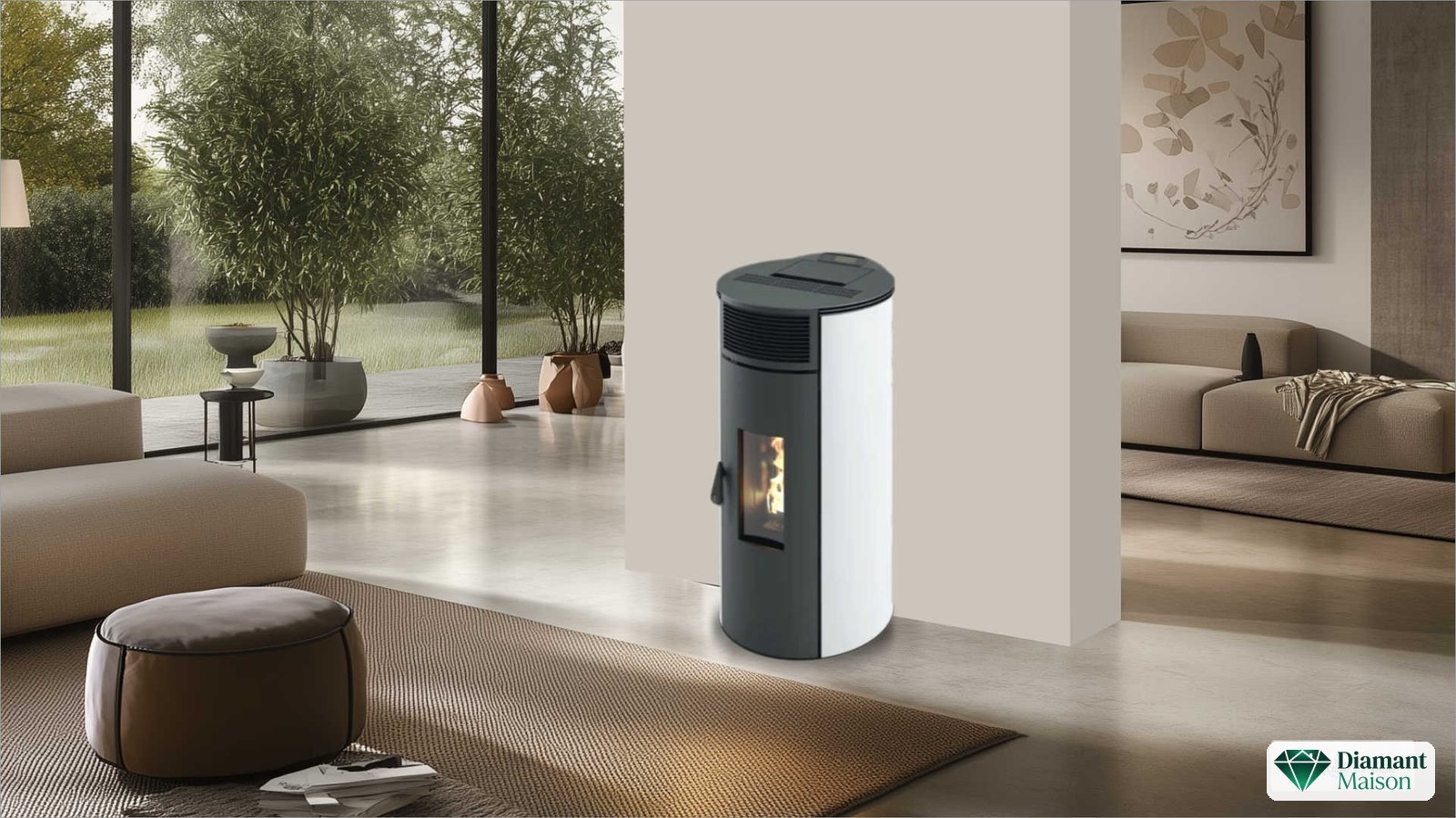 Poêle à Granulés Étanche 9 kW Lorena-banc