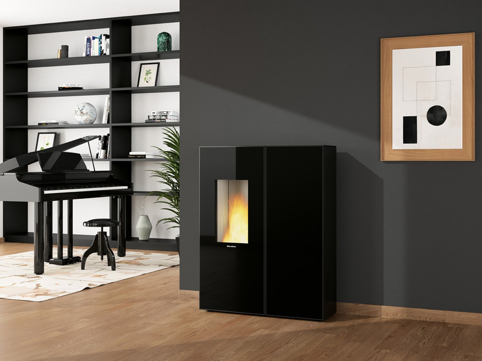 Poêle à Granulés Étanche Sharon plus cx 10 kW + Kit Ventouse