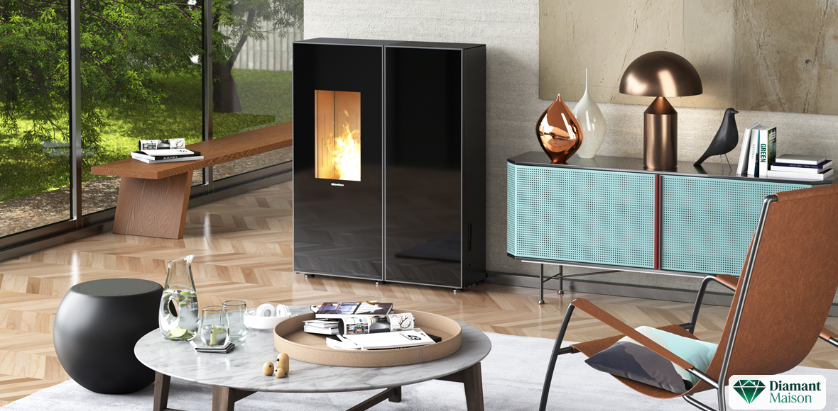Poêle à Granulés Étanche Sharon plus cx 10 kW + Kit Ventouse